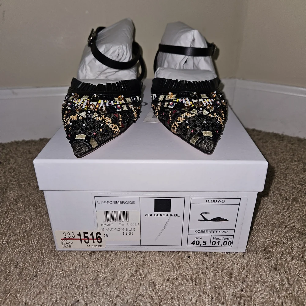 Dior Black Beaded Women's Shoes - Picture 3 of 6